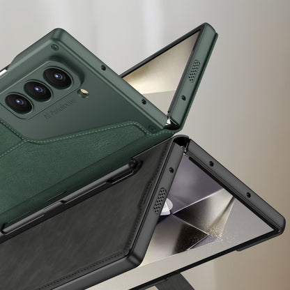 For Samsung Galaxy Z Fold6 GKK Integrated Armor Flip Leather Case with Pen Slot, Stylus Not Included(Brown) - Galaxy Z Fold6 5G Cases by GKK | Online Shopping South Africa | PMC Jewellery | Buy Now Pay Later Mobicred