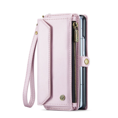 For Samsung Galaxy Z Fold6 5G CaseMe C36 Card Slots Zipper Wallet RFID Anti-theft Leather Phone Case(Pink) - Galaxy Z Fold6 5G Cases by CaseMe | Online Shopping South Africa | PMC Jewellery | Buy Now Pay Later Mobicred