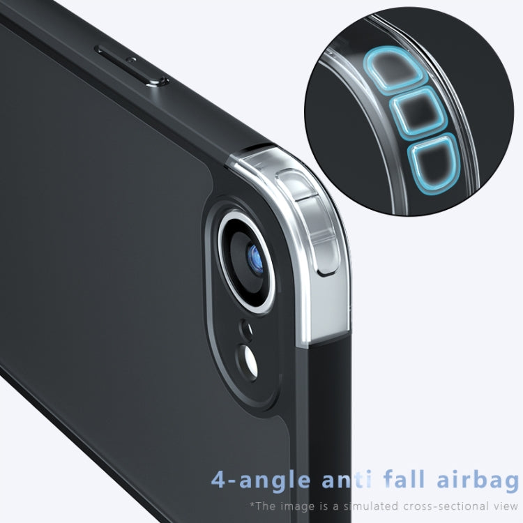For iPhone 16e Armor Precise Hole PC Hybrid TPU Phone Case(Frosted Black) - iPhone 16e Cases by PMC TechLife | Online Shopping South Africa | PMC TechLife | Buy Now Pay Later Mobicred
