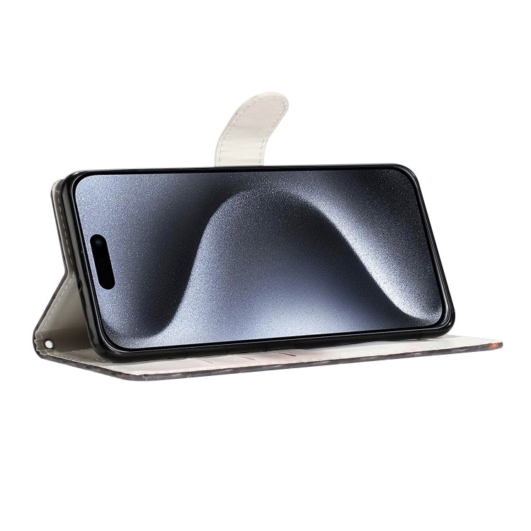For iPhone 16 Pro 3D Pattern Leather Phone Case(White Cat) - iPhone 16 Pro Cases by PMC TechLife | Online Shopping South Africa | PMC TechLife | Buy Now Pay Later Mobicred