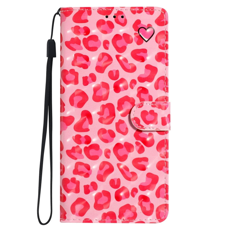 For Motorola Edge 2024 3D Pattern Leather Phone Case(Pink Leopard Print) - Motorola Cases by PMC Jewellery | Online Shopping South Africa | PMC Jewellery | Buy Now Pay Later Mobicred