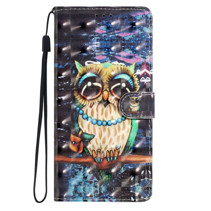 For Motorola Edge 2024 3D Pattern Leather Phone Case(Big-eyed owl) - Motorola Cases by PMC Jewellery | Online Shopping South Africa | PMC Jewellery | Buy Now Pay Later Mobicred