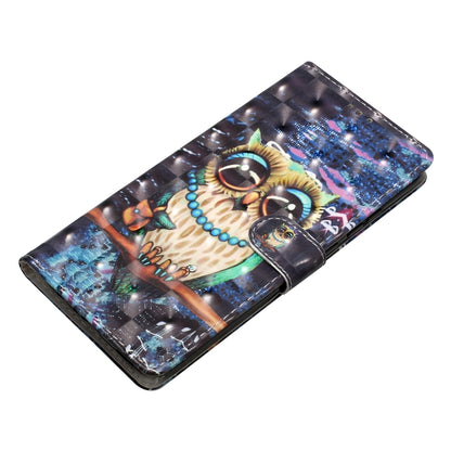 For Motorola Edge 2024 3D Pattern Leather Phone Case(Big-eyed owl) - Motorola Cases by PMC Jewellery | Online Shopping South Africa | PMC Jewellery | Buy Now Pay Later Mobicred