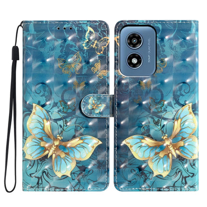 For Motorola Moto G Play 2024 3D Pattern Leather Phone Case(3D Butterfly) - Motorola Cases by PMC Jewellery | Online Shopping South Africa | PMC Jewellery | Buy Now Pay Later Mobicred