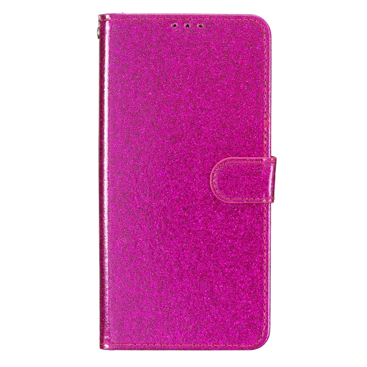 For iPhone 16 Pro Glitter Powder Flip Leather Phone Case(Rose Red) - iPhone 16 Pro Cases by PMC TechLife | Online Shopping South Africa | PMC TechLife | Buy Now Pay Later Mobicred