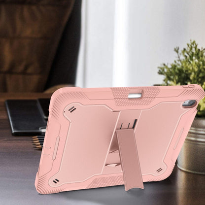 For iPad Air 13 2024 Shockproof Silicone Hybrid PC Tablet Case with Holder(Rose Gold) - iPad Air 13 2024 Cases by PMC Jewellery | Online Shopping South Africa | PMC Jewellery | Buy Now Pay Later Mobicred