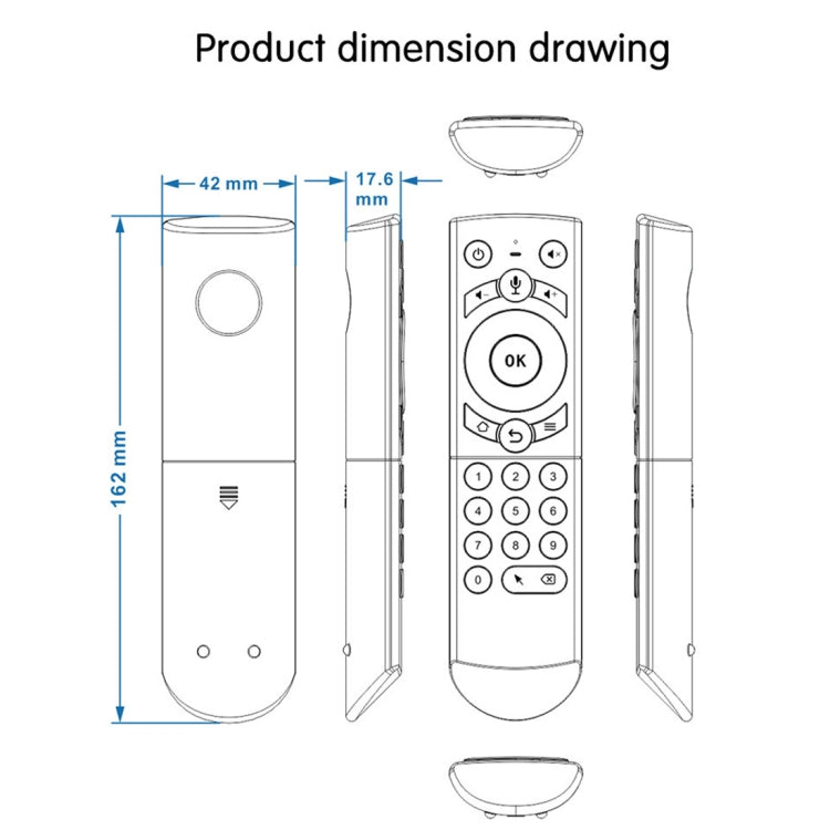 G21 2.4GHz Fly Air Mouse LED Backlight Wireless Keyboard Remote Control with Gyroscope for Android TV Box / PC, Support Intelligent Voice (Blue) - MINI PC Accessories & Gadgets by PMC Jewellery | Online Shopping South Africa | PMC Jewellery | Buy Now Pay Later Mobicred