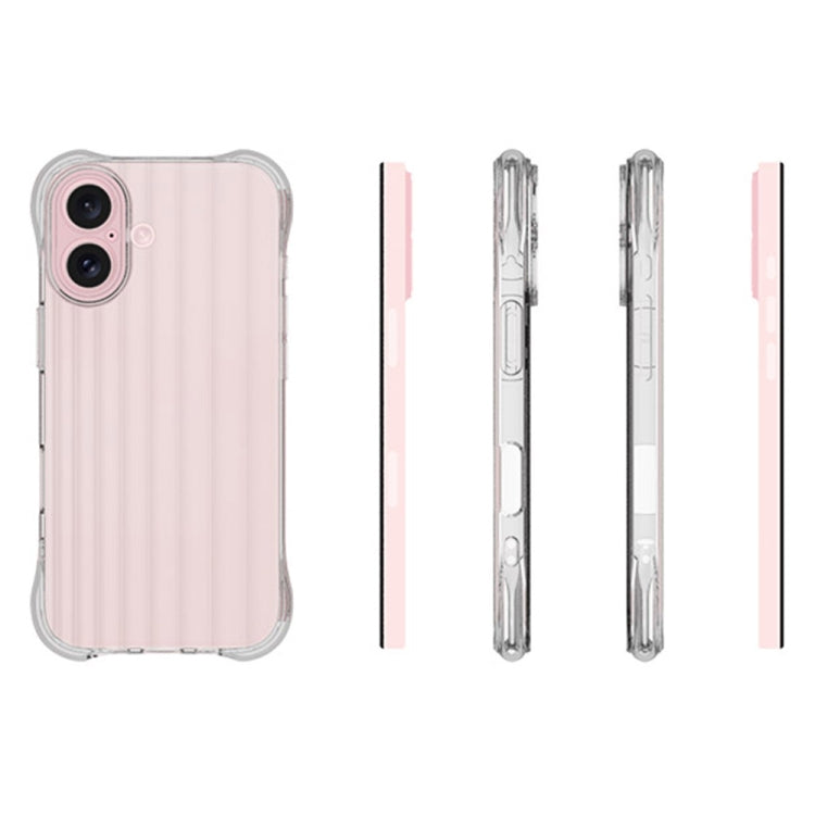 For iPhone 16 Water Ripple Fine Hole TPU Phone Case(Pink) - iPhone 16 Cases by PMC TechLife | Online Shopping South Africa | PMC TechLife | Buy Now Pay Later Mobicred