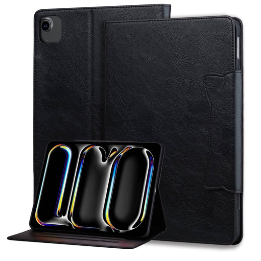 For iPad Air 11 2024 / Air 5 / Air 4 Cat Buckle Leather Smart Tablet Case(Black) - iPad Air 11 2024 Cases by PMC Jewellery | Online Shopping South Africa | PMC Jewellery | Buy Now Pay Later Mobicred