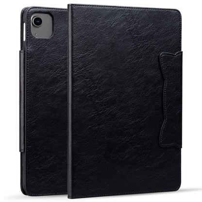 For iPad Air 11 2024 / Air 5 / Air 4 Cat Buckle Leather Smart Tablet Case(Black) - iPad Air 11 2024 Cases by PMC Jewellery | Online Shopping South Africa | PMC Jewellery | Buy Now Pay Later Mobicred