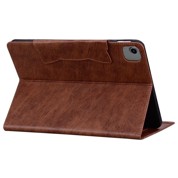 For iPad Air 11 2024 / Air 5 / Air 4 Cat Buckle Leather Smart Tablet Case(Brown) - iPad Air 11 2024 Cases by PMC Jewellery | Online Shopping South Africa | PMC Jewellery | Buy Now Pay Later Mobicred