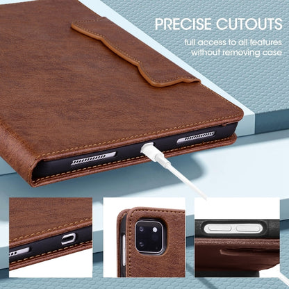 For iPad Air 11 2024 / Air 5 / Air 4 Cat Buckle Leather Smart Tablet Case(Brown) - iPad Air 11 2024 Cases by PMC Jewellery | Online Shopping South Africa | PMC Jewellery | Buy Now Pay Later Mobicred