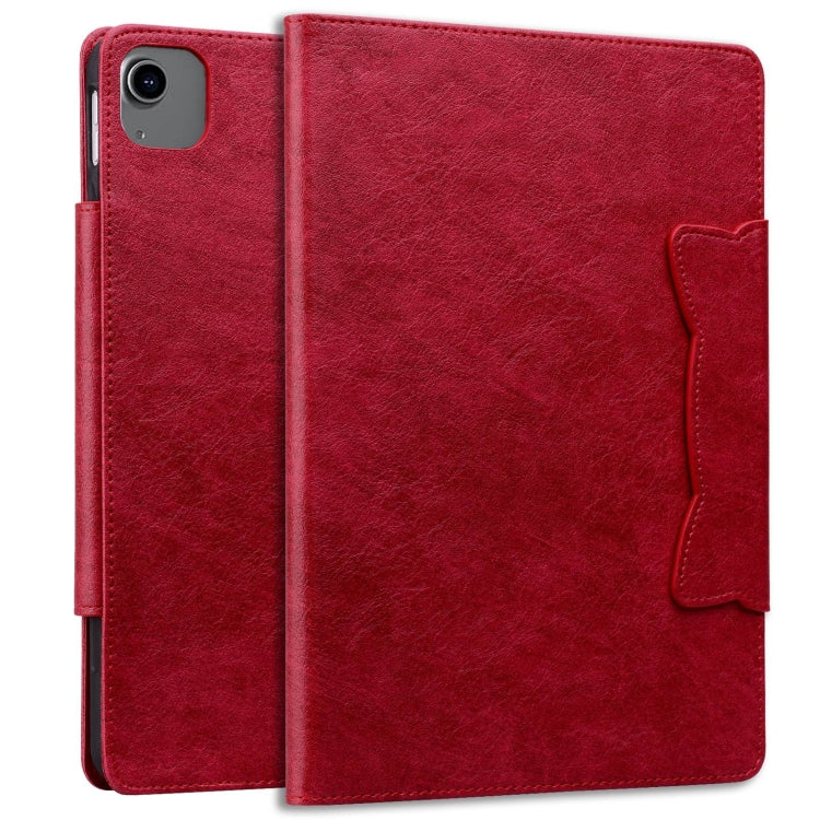 For iPad Air 11 2024 / Air 5 / Air 4 Cat Buckle Leather Smart Tablet Case(Red) - iPad Air 11 2024 Cases by PMC Jewellery | Online Shopping South Africa | PMC Jewellery | Buy Now Pay Later Mobicred