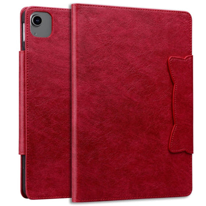 For iPad Air 11 2024 / Air 5 / Air 4 Cat Buckle Leather Smart Tablet Case(Red) - iPad Air 11 2024 Cases by PMC Jewellery | Online Shopping South Africa | PMC Jewellery | Buy Now Pay Later Mobicred