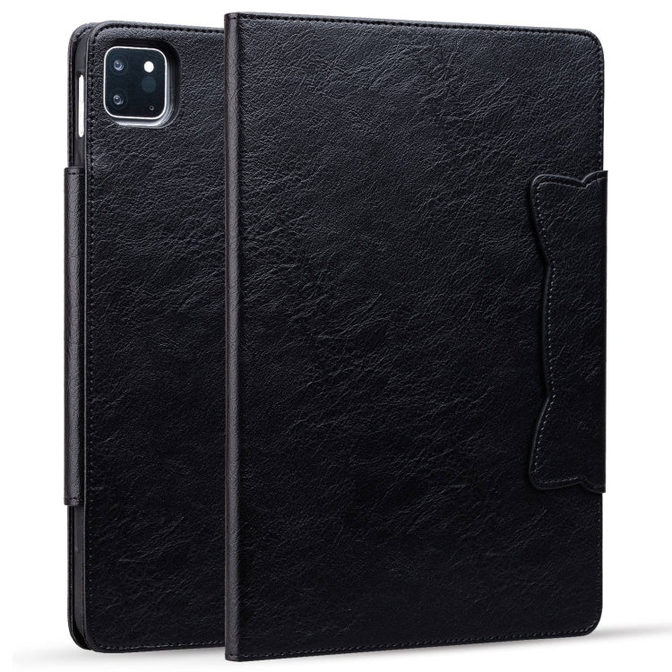 For iPad Pro 13 2024 Cat Buckle Leather Smart Tablet Case(Black) - iPad Pro 13 2024 Cases by PMC Jewellery | Online Shopping South Africa | PMC Jewellery | Buy Now Pay Later Mobicred