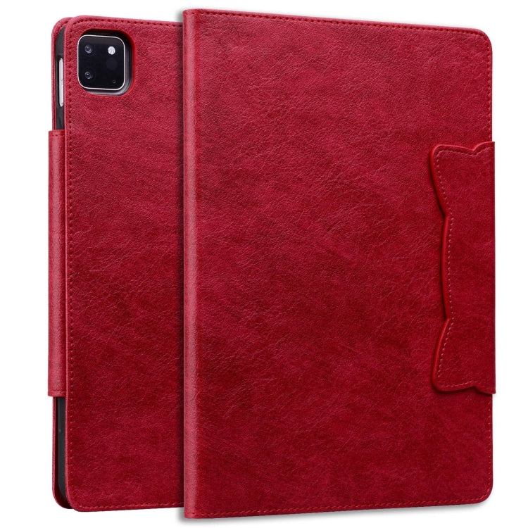 For iPad Pro 13 2024 Cat Buckle Leather Smart Tablet Case(Red) - iPad Pro 13 2024 Cases by PMC Jewellery | Online Shopping South Africa | PMC Jewellery | Buy Now Pay Later Mobicred