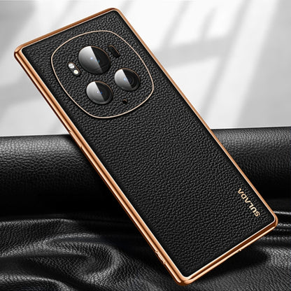 For Honor Magic6 Pro SULADA TPU + Litchi Texture Leather Phone Case(Black) - Honor Cases by SULADA | Online Shopping South Africa | PMC Jewellery | Buy Now Pay Later Mobicred