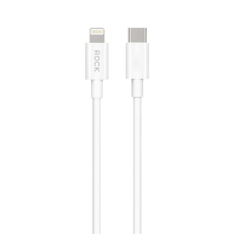 ROCK P8 Prime Series 1m USB-C / Type-C Fast Charging Data Cable, Interface:PD27W 8 Pin(White) - 2 in 1 Cable by ROCK | Online Shopping South Africa | PMC Jewellery | Buy Now Pay Later Mobicred