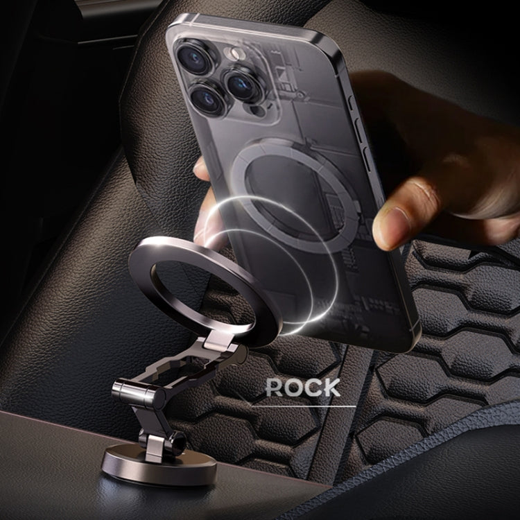 ROCK RAM0037 Car Magnetic Foldable Phone Holder(Black) - Universal Car Holders by ROCK | Online Shopping South Africa | PMC Jewellery | Buy Now Pay Later Mobicred