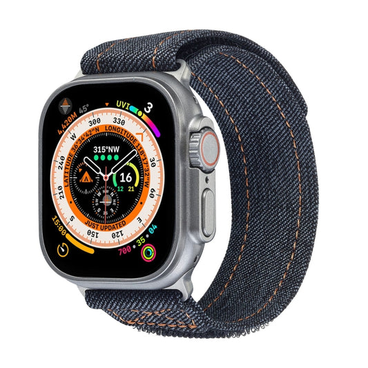 For Apple Watch Ultra 2 49mm Cowboy Nylon Hook and Loop Fastener Watch Band(Black) - Watch Bands by PMC Jewellery | Online Shopping South Africa | PMC Jewellery | Buy Now Pay Later Mobicred