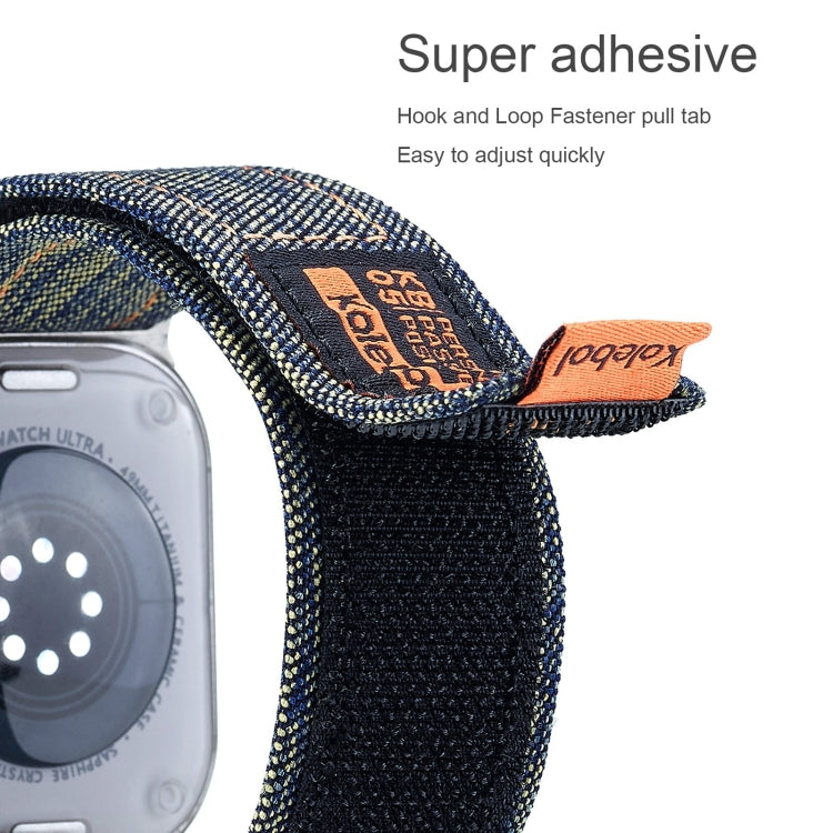 For Apple Watch Ultra 49mm Cowboy Nylon Hook and Loop Fastener Watch Band(Grey) - Watch Bands by PMC Jewellery | Online Shopping South Africa | PMC Jewellery | Buy Now Pay Later Mobicred