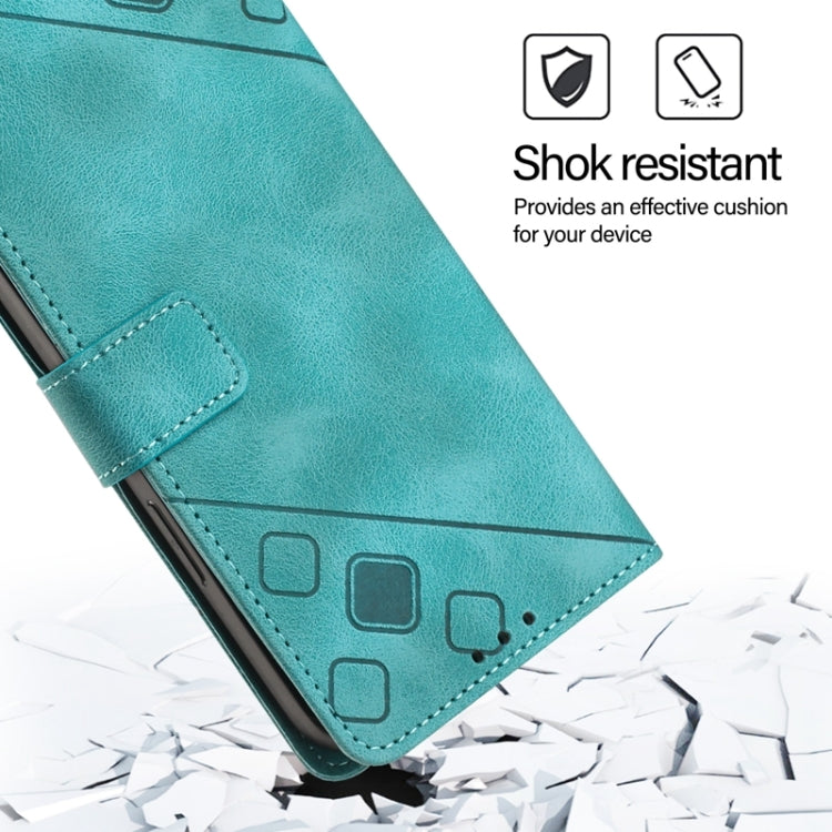 For Blackview A52 Skin Feel Embossed Leather Phone Case(Green) - More Brand by PMC Jewellery | Online Shopping South Africa | PMC Jewellery | Buy Now Pay Later Mobicred