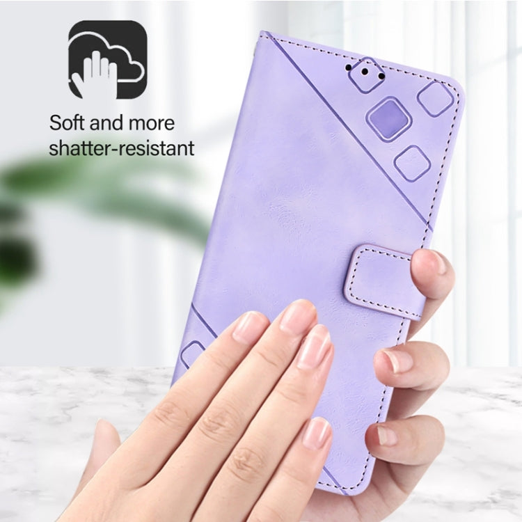 For Blackview A52 Skin Feel Embossed Leather Phone Case(Light Purple) - More Brand by PMC TechLife | Online Shopping South Africa | PMC TechLife | Buy Now Pay Later Mobicred