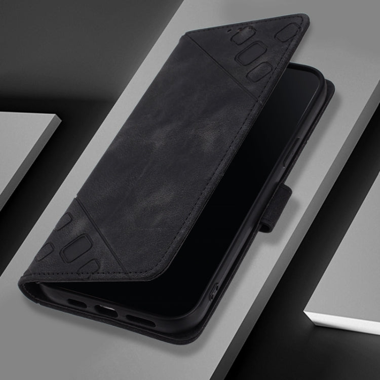 For Blackview A53 Skin Feel Embossed Leather Phone Case(Black) - More Brand by PMC TechLife | Online Shopping South Africa | PMC TechLife | Buy Now Pay Later Mobicred