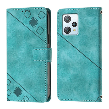 For Blackview A53 Skin Feel Embossed Leather Phone Case(Green) - More Brand by PMC Jewellery | Online Shopping South Africa | PMC Jewellery | Buy Now Pay Later Mobicred