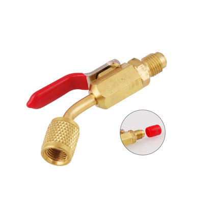 6 in 1 Car Air Conditioning Refrigerant Angled Compact Ball Valve for HVAC / AC Air Conditioning Maintenance - Air Conditioning System by PMC Jewellery | Online Shopping South Africa | PMC Jewellery