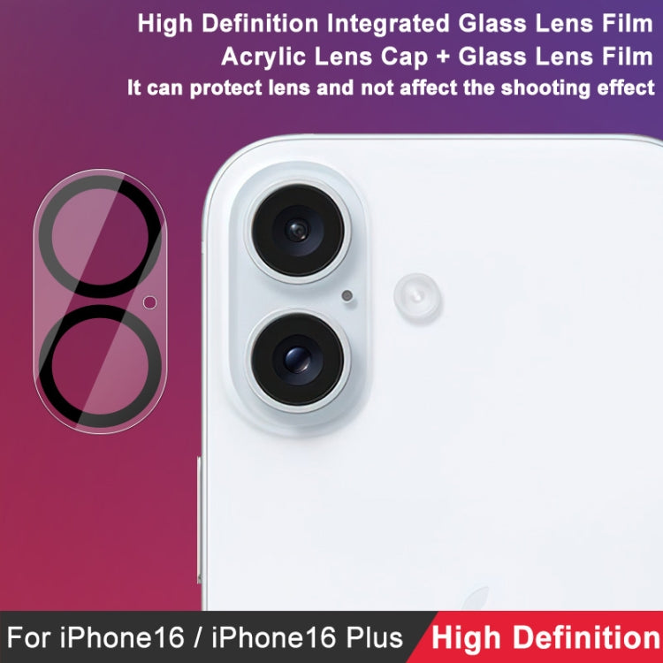 For iPhone 16 / 16 Plus imak High Definition Integrated Glass Lens Film - iPhone 16 Tempered Glass by imak | Online Shopping South Africa | PMC Jewellery | Buy Now Pay Later Mobicred