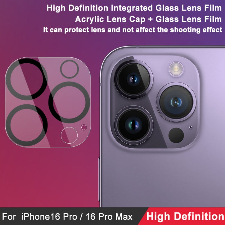 For iPhone 16 Pro / 16 Pro Max imak High Definition Integrated Glass Lens Film - iPhone 16 Pro Tempered Glass by imak | Online Shopping South Africa | PMC Jewellery | Buy Now Pay Later Mobicred