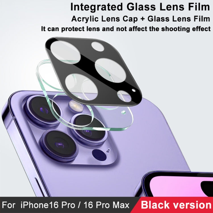 For iPhone 16 Pro / 16 Pro Max imak High Definition Integrated Glass Lens Film Black Version - iPhone 16 Pro Tempered Glass by imak | Online Shopping South Africa | PMC Jewellery | Buy Now Pay Later Mobicred