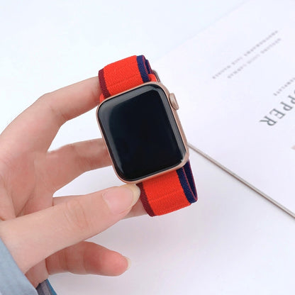 For Apple Watch Ultra 2 49mm Nylon Elastic Buckle Watch Band(Orange) - Watch Bands by PMC Jewellery | Online Shopping South Africa | PMC Jewellery | Buy Now Pay Later Mobicred