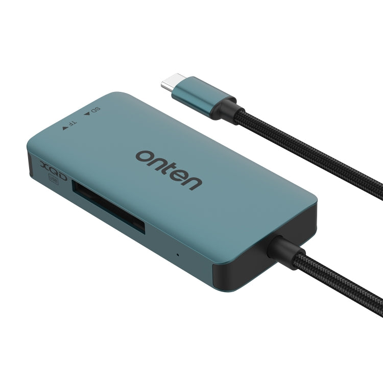 Onten C13 3 in 1 USB-C / Type-C to XQD & SD & TF Card Reader(Pine Green) - Card Reader by Onten | Online Shopping South Africa | PMC Jewellery | Buy Now Pay Later Mobicred