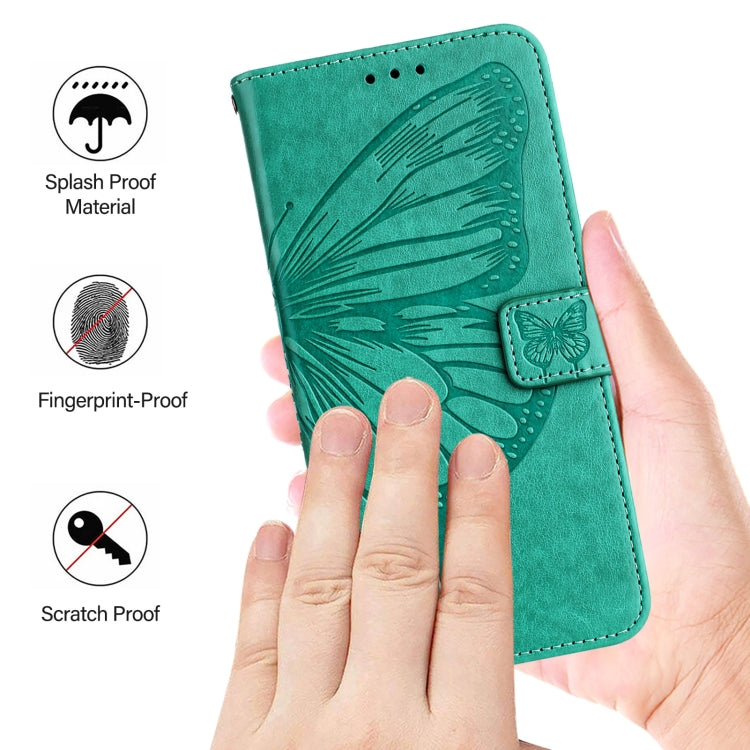For Ulefone Note 14 Embossed Butterfly Leather Phone Case(Green) - Ulefone Cases by PMC Jewellery | Online Shopping South Africa | PMC Jewellery | Buy Now Pay Later Mobicred