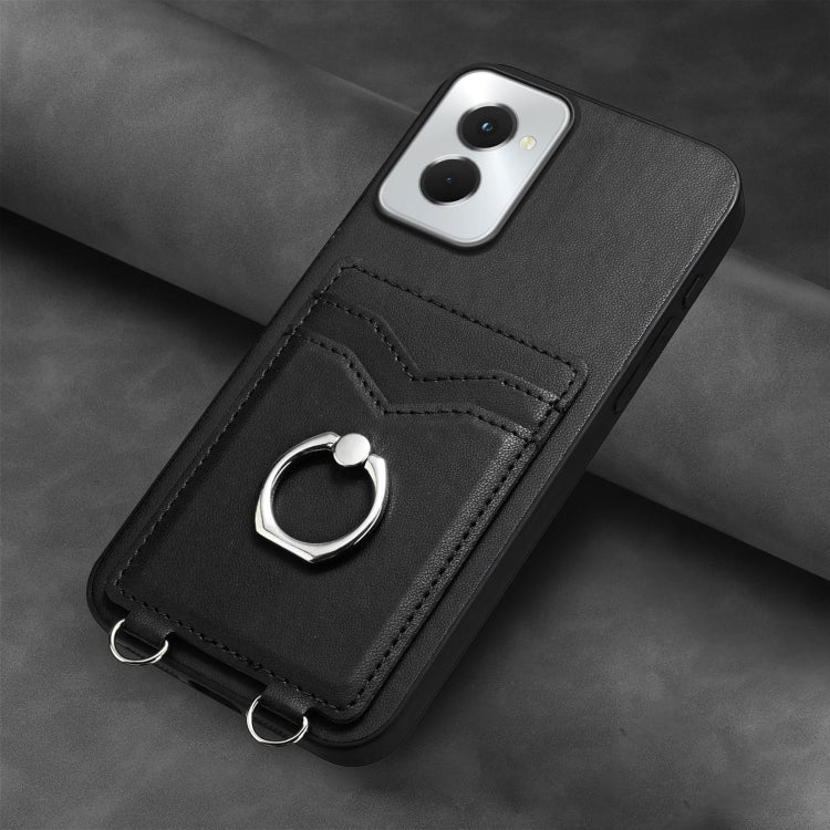 For Motorola Moto G Power 5G 2024 R20 Ring Card Holder Phone Case(Black) - Motorola Cases by PMC Jewellery | Online Shopping South Africa | PMC Jewellery | Buy Now Pay Later Mobicred