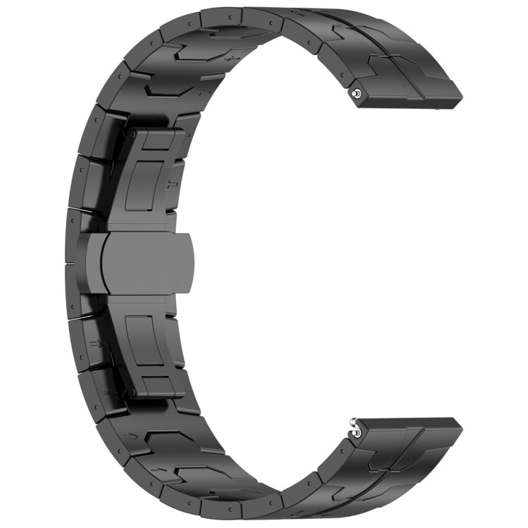 22mm Butterfly Buckle Titanium Alloy Watch Band(Black) - free shipping - PMc TechLife - Order now!