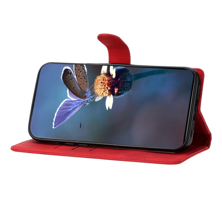 For iPhone 16e Cherry Blossom Butterfly Skin Feel Embossed PU Phone Case(Red) - iPhone 16e Cases by PMC TechLife | Online Shopping South Africa | PMC TechLife | Buy Now Pay Later Mobicred