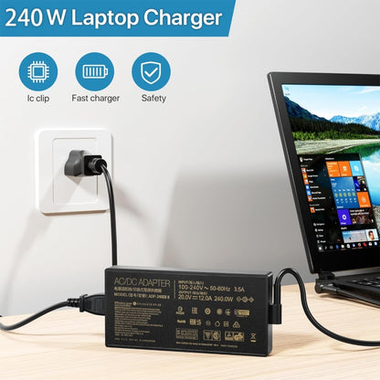 240W 20V 12A Laptop Notebook Power Adapter For Asus 6.0 x 3.7mm, Plug:UK Plug - For Asus by PMC Jewellery | Online Shopping South Africa | PMC Jewellery | Buy Now Pay Later Mobicred