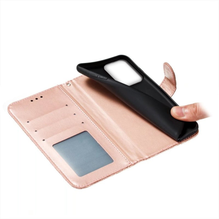 For Motorola Moto G Power 5G 2024 Lace Flower Embossing Flip Leather Phone Case(Rose Gold) - Motorola Cases by PMC Jewellery | Online Shopping South Africa | PMC Jewellery | Buy Now Pay Later Mobicred