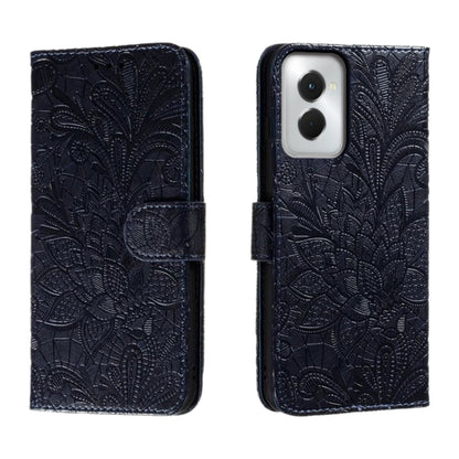 For Motorola Moto G Power 5G 2024 Lace Flower Embossing Flip Leather Phone Case(Dark Blue) - Motorola Cases by PMC Jewellery | Online Shopping South Africa | PMC Jewellery | Buy Now Pay Later Mobicred