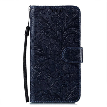 For Motorola Moto G Power 5G 2024 Lace Flower Embossing Flip Leather Phone Case(Dark Blue) - Motorola Cases by PMC Jewellery | Online Shopping South Africa | PMC Jewellery | Buy Now Pay Later Mobicred