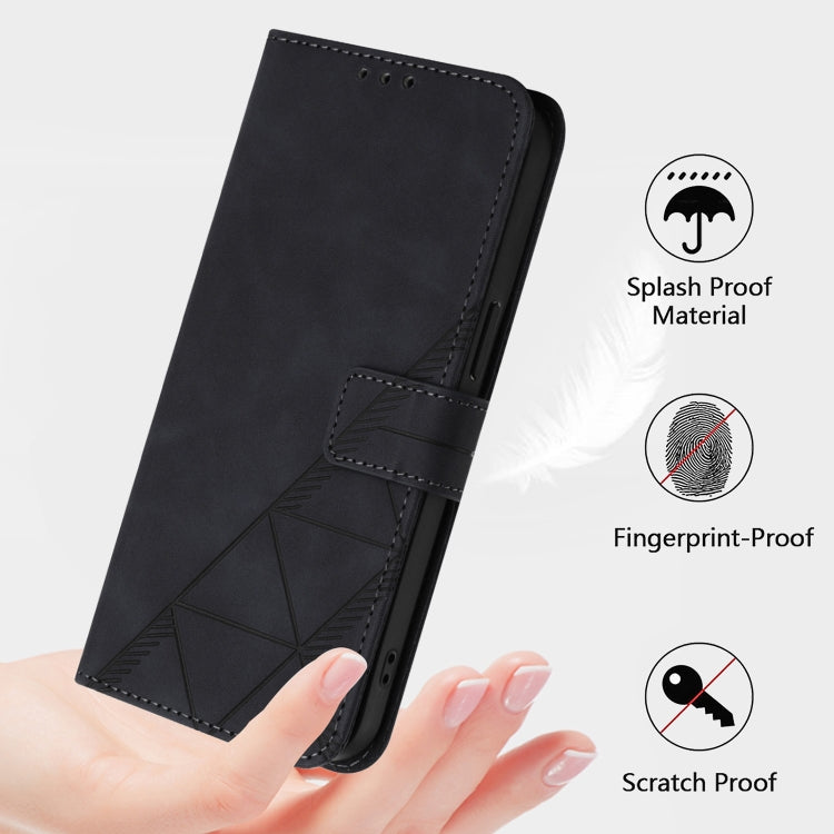 For Ulefone Note 14 Crossbody 3D Embossed Flip Leather Phone Case(Black) - Ulefone Cases by PMC Jewellery | Online Shopping South Africa | PMC Jewellery | Buy Now Pay Later Mobicred