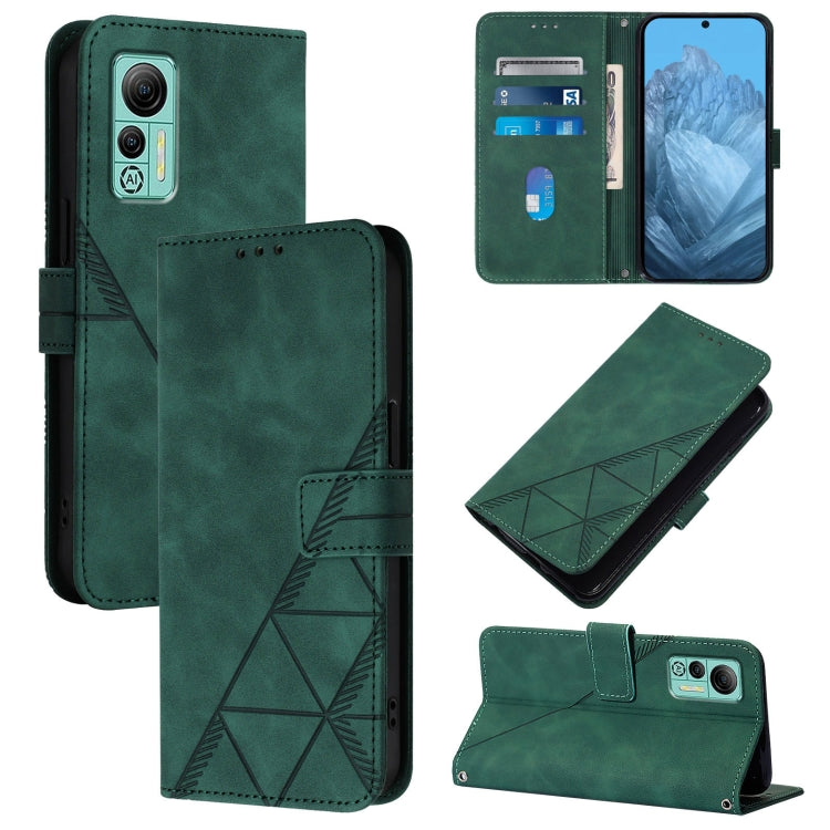 For Ulefone Note 14 Crossbody 3D Embossed Flip Leather Phone Case(Green) - Ulefone Cases by PMC Jewellery | Online Shopping South Africa | PMC Jewellery | Buy Now Pay Later Mobicred