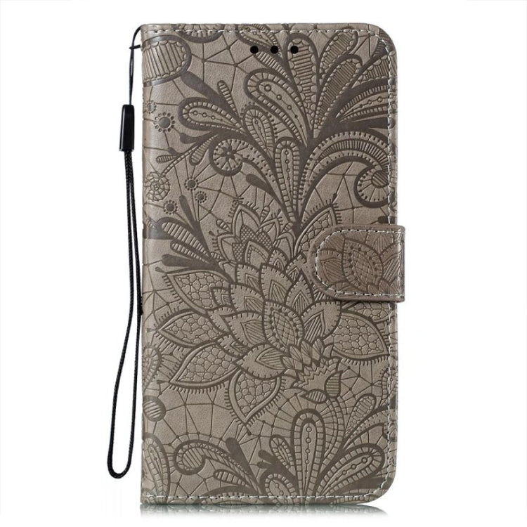 For Xiaomi Redmi K70 Lace Flower Embossing Flip Leather Phone Case(Grey) - K70 Cases by PMC Jewellery | Online Shopping South Africa | PMC Jewellery | Buy Now Pay Later Mobicred