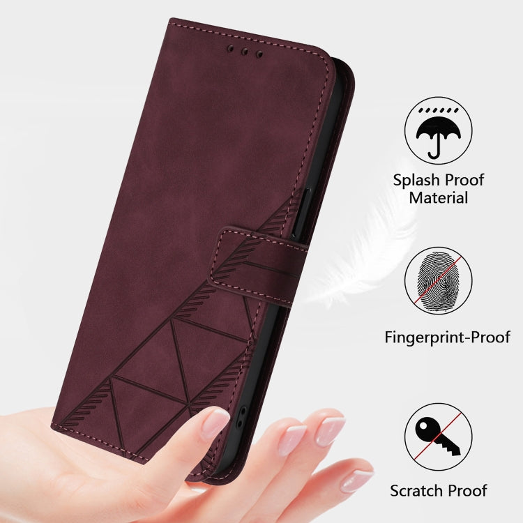 For Blackview A53 Crossbody 3D Embossed Flip Leather Phone Case(Wine Red) - More Brand by PMC Jewellery | Online Shopping South Africa | PMC Jewellery | Buy Now Pay Later Mobicred