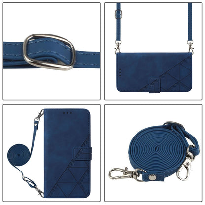 For Blackview A53 Crossbody 3D Embossed Flip Leather Phone Case(Blue) - More Brand by PMC Jewellery | Online Shopping South Africa | PMC Jewellery | Buy Now Pay Later Mobicred