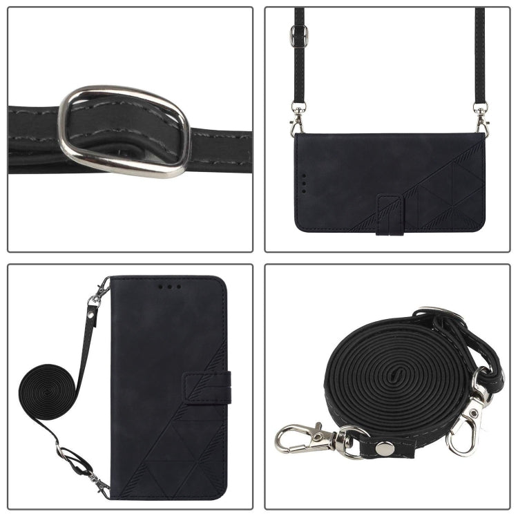 For Blackview Color 8 Crossbody 3D Embossed Flip Leather Phone Case(Black) - More Brand by PMC TechLife | Online Shopping South Africa | PMC TechLife | Buy Now Pay Later Mobicred