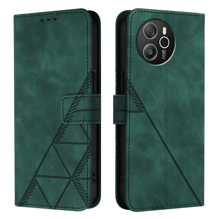 For Blackview Shark 8 Crossbody 3D Embossed Flip Leather Phone Case(Green) - More Brand by PMC Jewellery | Online Shopping South Africa | PMC Jewellery | Buy Now Pay Later Mobicred